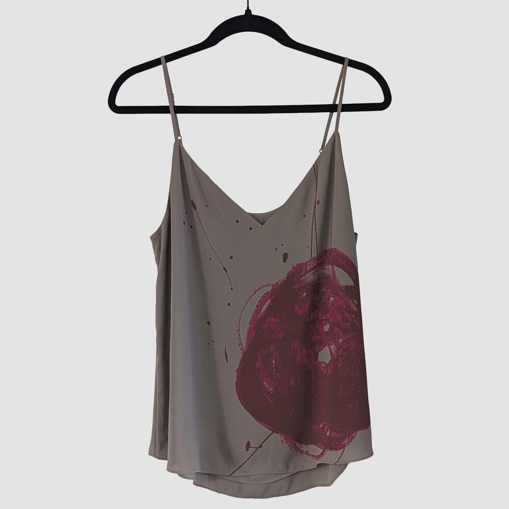Babaton Aritzia Camisole Tank Top Size M Lined Minimalist Abstract Art